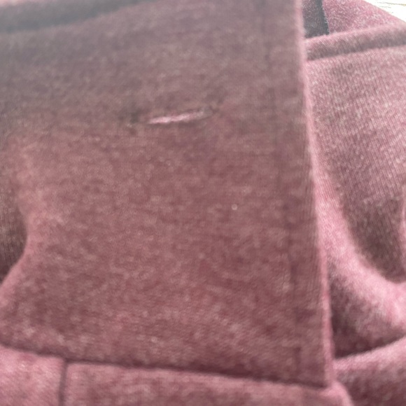 prAna Catrina organic cotton fleece jacket size Large peacoat purple burgundy - Picture 12 of 14